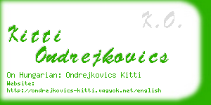 kitti ondrejkovics business card